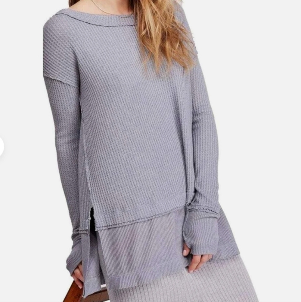 Free People We The Free North Shore Thermal Tunic Top - Picture 4 of 6